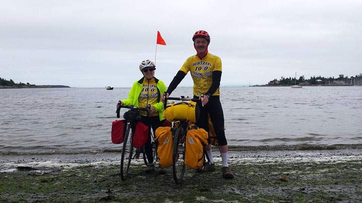 Here’s a photo of the retired farmers starting their 2015 adventure in Victoria, B.C. this past summer.