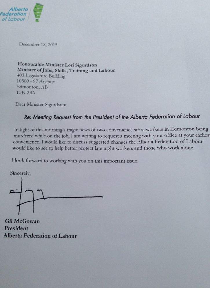 Alberta labour group calls for better safety for night workers following deadly shootings - image