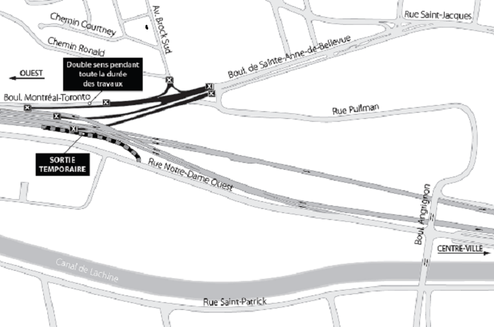 Turcot closures as of Dec. 13 2015