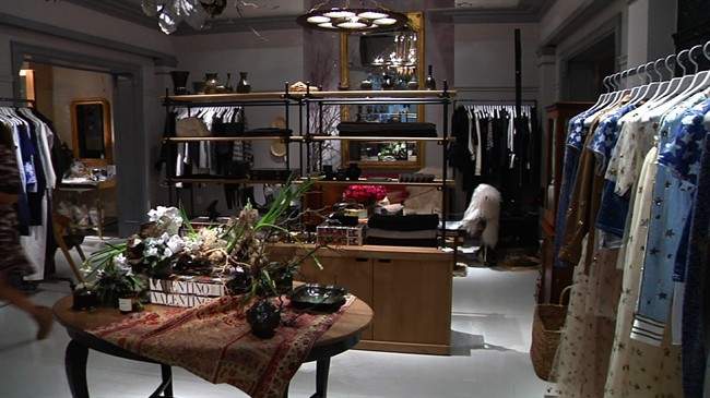 This Wednesday, Dec. 2, 2015 file image taken from video shows the scene of a pop-up store by actress and blogger Gwyneth Paltrow in New York.