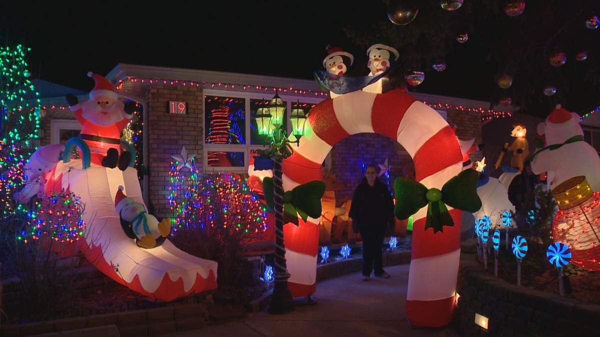 The entrance to the main Candy Cane Lane house at 19 Champ Crescent. 