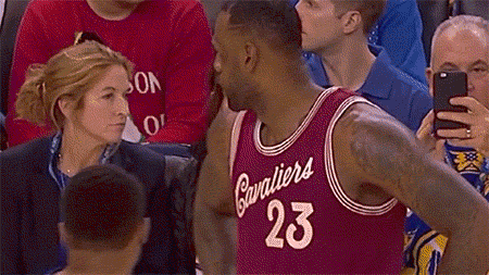 WATCH: Lebron catches woman giving him ‘crybaby’ gesture - image