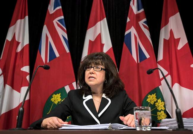 Bonnie Lysyk, Ontario's auditor general, speaks at Queen's Park in Toronto on Wednesday, December 2, 2015.