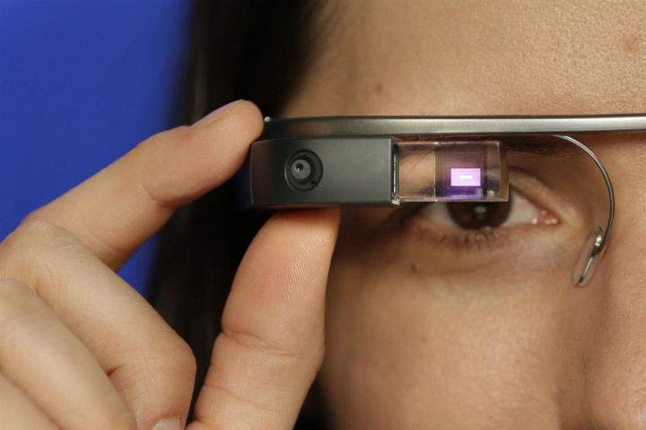 Associated Press Technology Writer Barbara Ortutay wears Google Glass in New York, Friday, Feb. 21, 2014. (File photo)