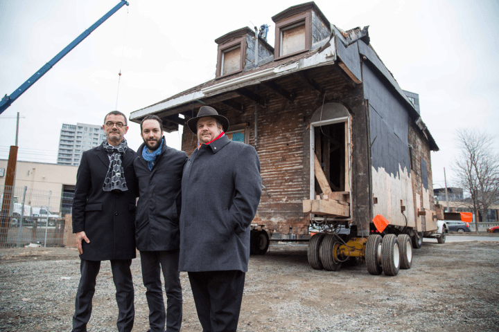 Sud-Ouest borough mayor Benoit Dorais stands in front of la Maison Keegan, Wednesday, December 9, 2015.