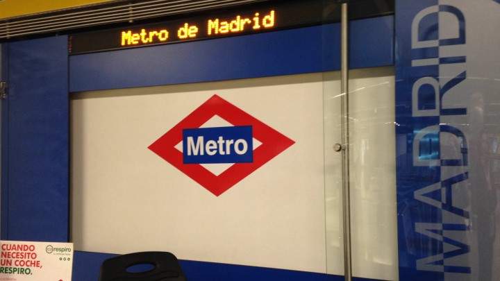 A metro sign in Madrid, Spain, Tuesday, December 22, 2015.
