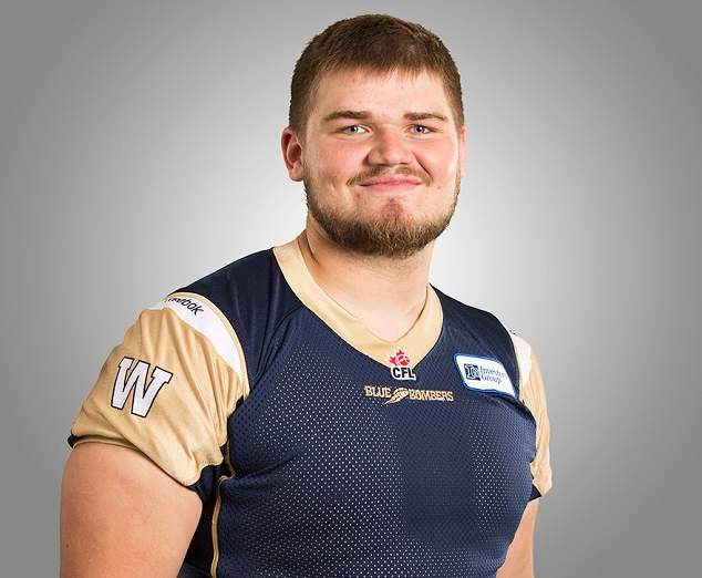 Winnipeg Blue Bombers offensive lineman Matthias Goossen.