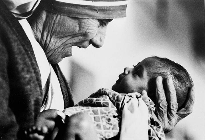 In this 1978 file photo, Mother Teresa cradles an armless baby girl at an orphanage in what was then known as Calcutta, India, in 1978.
