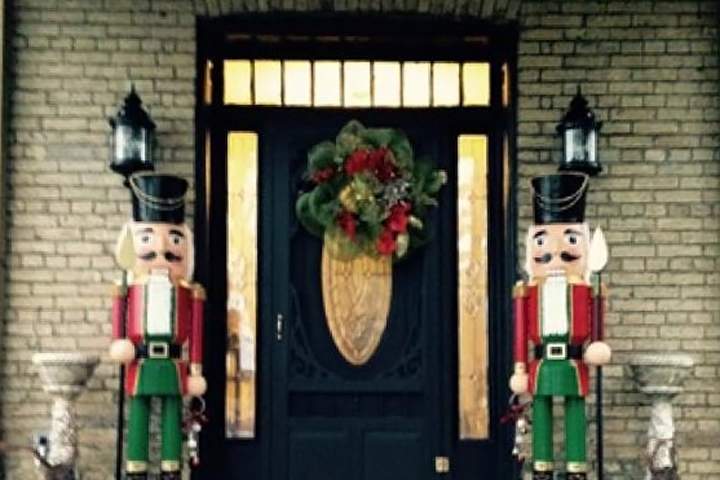 Two nutcrackers, each 1.5 metres tall, and a wreath were stolen from this home in Thames Centre, police said.