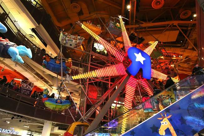 The Ferris Wheel at the Toys R Us store in New York's Times Square. The flagship store closed at the end of 2015.