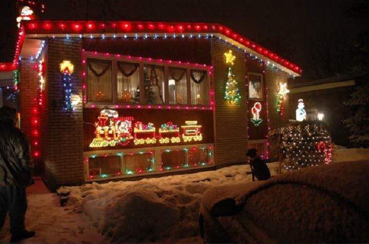 A neighbour shares a picture of Debbie Seminick-Hurst's amazing decorations, Friday, December 18, 2015.