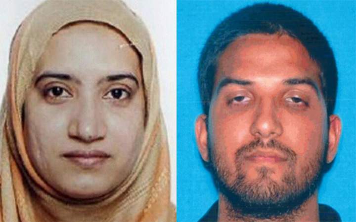 San Bernardino shooting suspects Tashfeen Malik and Syed Farook are seen in undated handout photos.