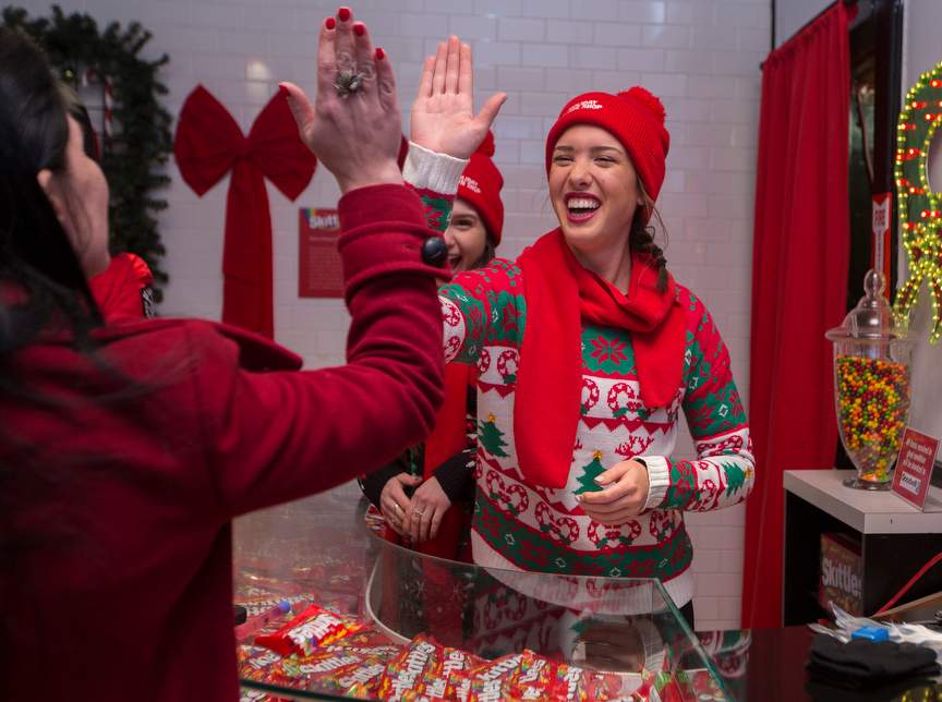 The Skittles pawn shop opened on Dec. 26, 2015 to trade unwanted holiday gifts for the tasty treats.