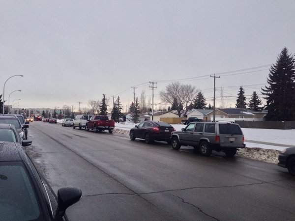 Rain was starting to freeze on pavement and cars outside of the Global Edmonton studios around 3:00 PM Tuesday. Employees reported slick side walk conditions.