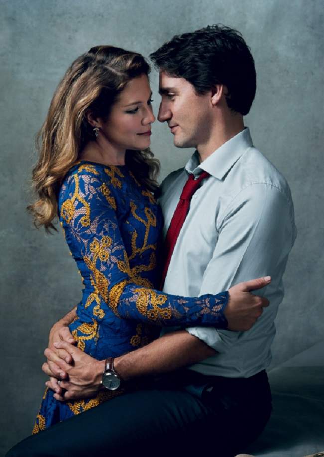 The Trudeaus pose together for Vogue magazine.