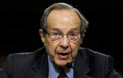 FILE - In this Aug. 2010 file photo, former Defense Secretary William Perry testifies on Capitol Hill in Washington. The 88-year-old former defense secretary is troubled by the risks of catastrophe from the very weapons he helped develop decades ago. Atop his worry list: a nuclear terror attack in a major U.S. city or a shooting war with Russia that, through miscalculation, turns nuclear. A terrorist attack using a nuclear bomb or improvised nuclear device could happen any time now  next year or the year after, he said in an interview with reporters earlier this month.(AP Photo/Alex Brandon, File).