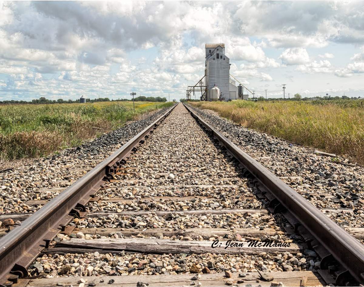 A grain elevator in Deloraine, as captured by photographer Jean McManus.