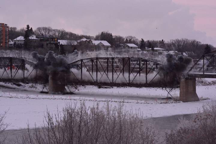 Jan. 11: Bob Green took this Your Saskatchewan photo of the demolition Sunday of two spans on Saskatoon’s 109-year-old Traffic Bridge.