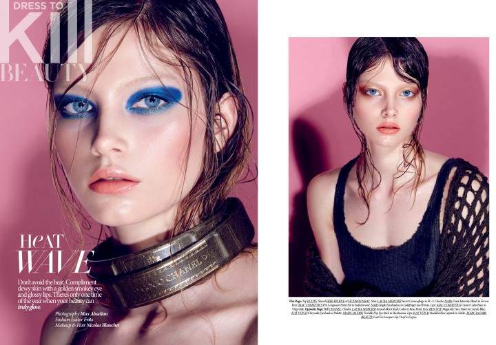 Ariane Brunelle featured on the cover of Dress To Kill magazine.