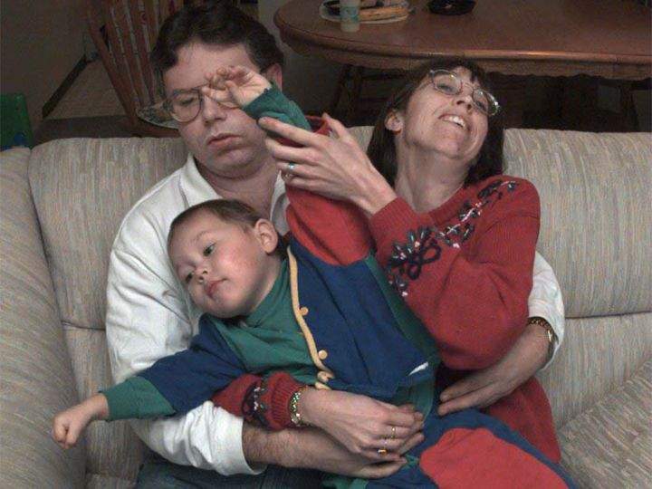 Cindy Enger (right) is seen with her ex-husband Terry Enger (left) and their son (middle). The mother was found dead in a Cranston home on Jan. 24, 2016.