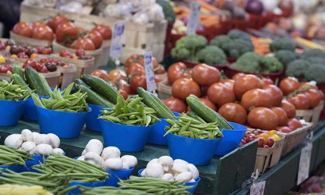 Various vegetables are on display at the Jean Talon Market, in Montreal, on January 11, 2016.