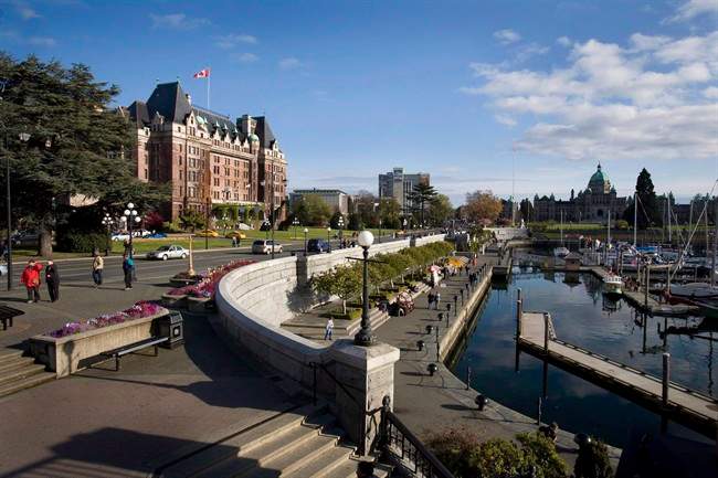 The Fairmont Empress Hotel at the Inner Harbour in downtown Victoria, British Columbia, Canada is shown on Sunday, May 4, 2008. 