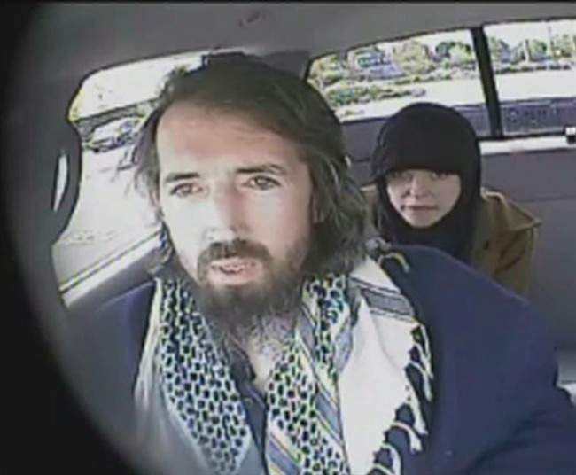 John Nuttall and Amanda Korody are shown in a still image taken from RCMP undercover video. 