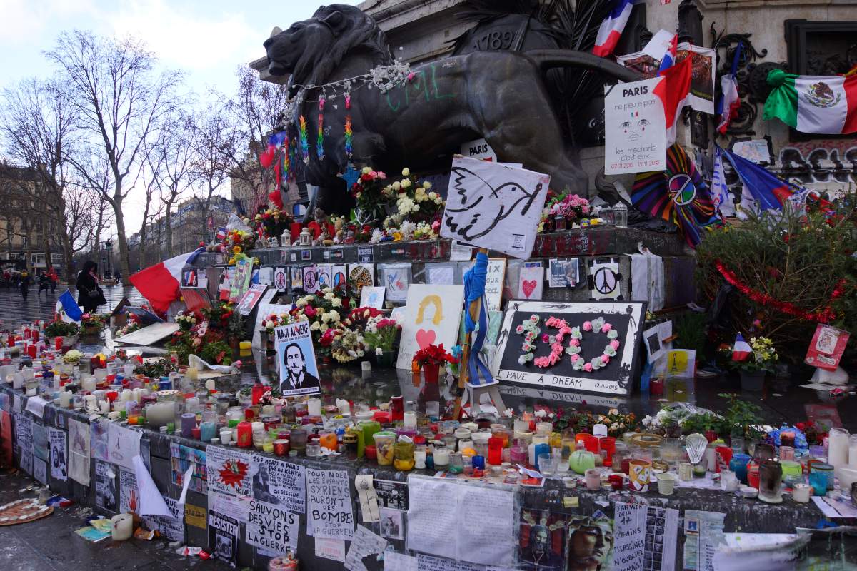 Place de la Republique on Jan. 7, 2016. One year ago, gunmen stormed the offices of Charlie Hebdo, killing 12 people. Carmen Chai/Global News