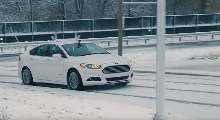 Ford self driving car winter