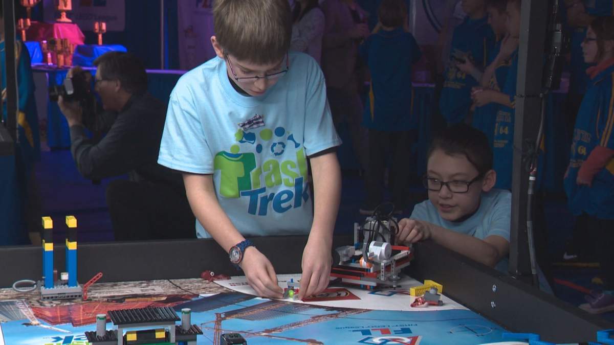 Students participate in the Lego League Edmonton Championships