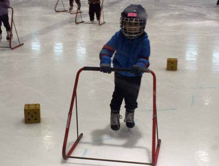 Devin Panesar during a skating lessons a few months ago.