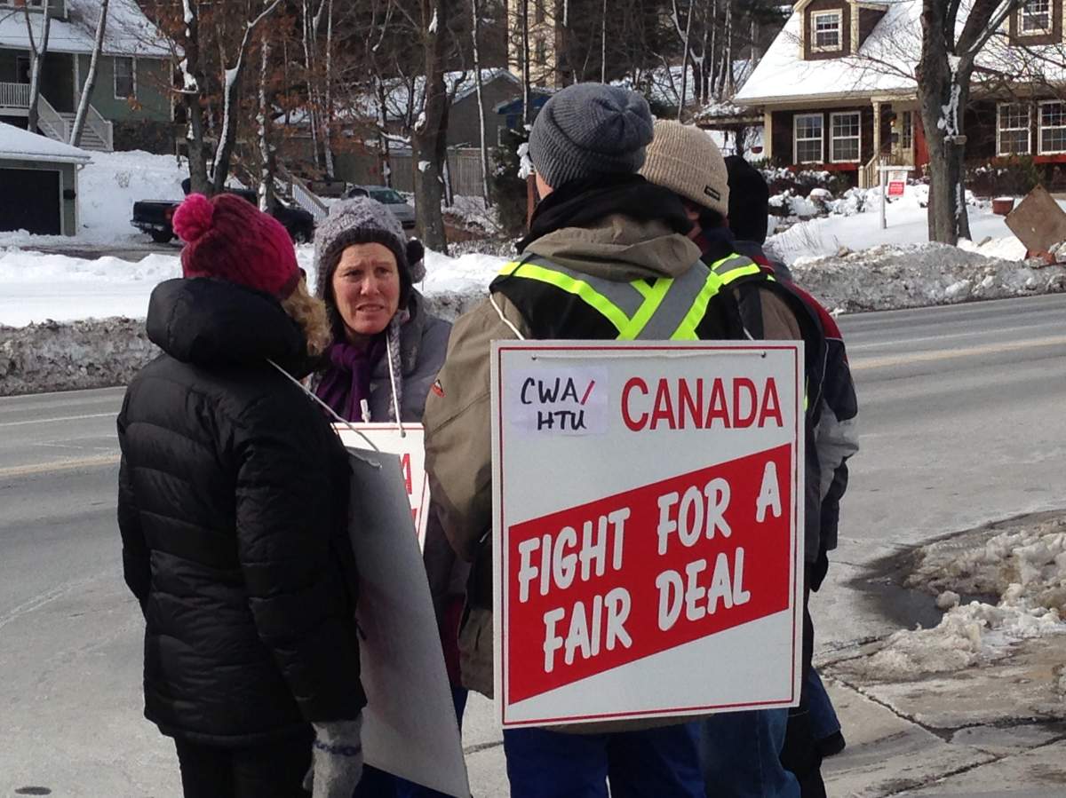 Unionized employees of the Chronicle Herald are on strike. The union said in a release Tuesday, Jan. 17, 2017 that it is hoping to resume talks with the company and has adjourned an unfair labour practice complaint until February.