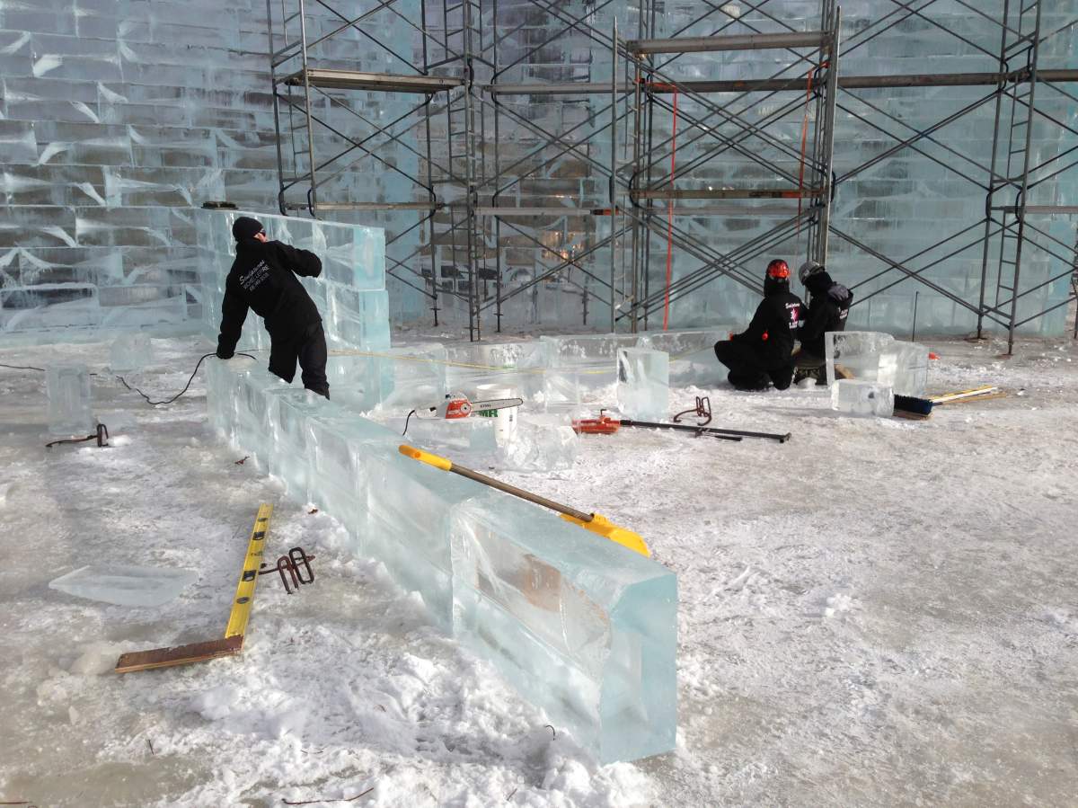 Winter Carnival under construction