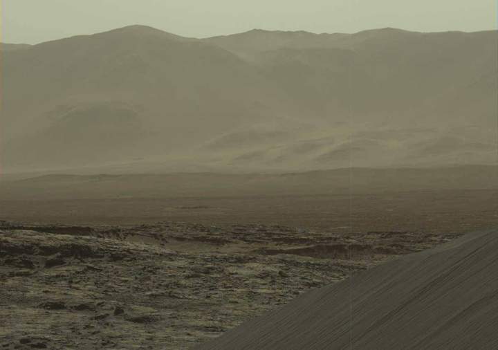 This image was taken by the Mars Curiosity rover on sol (Martian day) 1197 (Dec. 19, 2015).