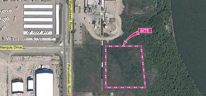 Remediation starts of the old landfill near the construction site of Saskatoon’s North Commuter Bridge project.