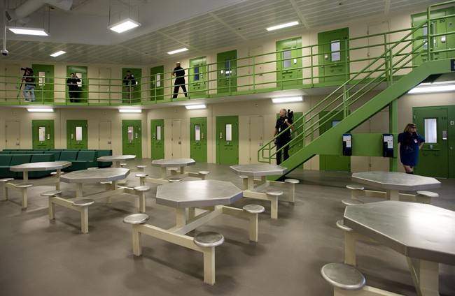 The general inmate facility is shown during a media tour of the Toronto South Detention Centre in Toronto on Thursday, Oct. 3, 2013.