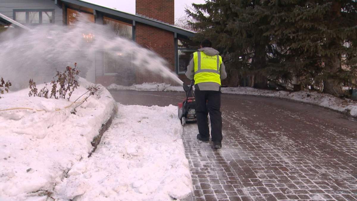Snow removal in Calgary.