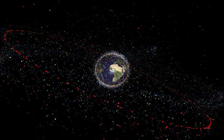 A 2013 graphic of all human-made space objects result from the near-5000 launches since the start of the space age.