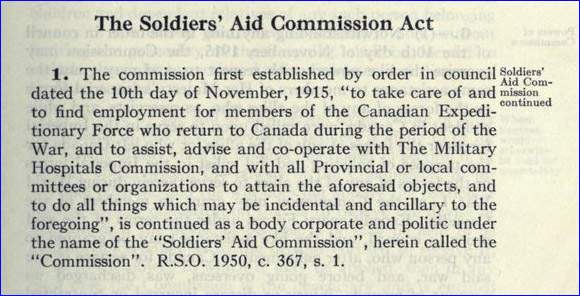 Ontario’s Soldiers’ Aid Commission Act originally provided for veterans of the First World War …… and later for veterans of the Second World War …… and finally for Korea. It hasn’t been updated since, which means veterans of the Afghan war (or peacekeeping missions like those in Cyprus or Bosnia) aren’t eligible to apply.