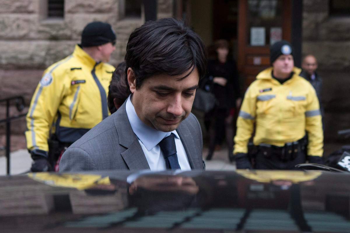 Former CBC radio host Jian Ghomeshi leaves a Toronto court after day four of his trial on Friday, February 5, 2016. Ghomeshi's trial has shone a spotlight on the way Canada handles sexual assault. Ghomeshi has denied all charges against him.