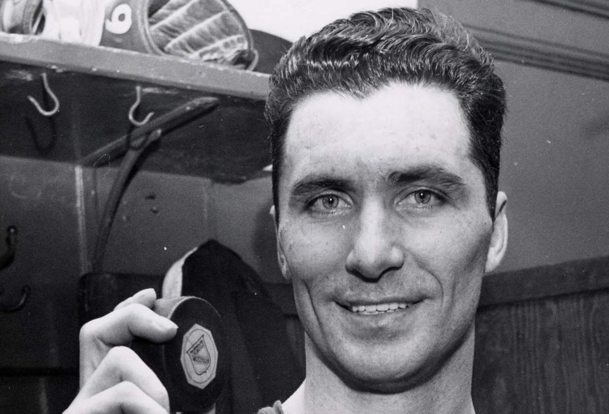 Andy Bathgate, veteran New York Rangers wing, is shown in the dressing room at New York's Madison Square Garden on Jan. 2, 1963. 