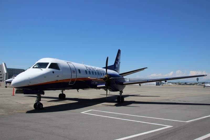 Pacific Coastal's Saab 340A at Vancouver International Airport's South Terminal