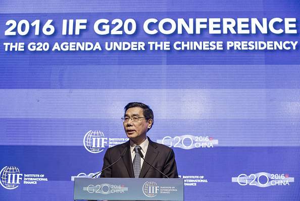 Jiang Jianqing, chairman of Industrial and Commercial Bank of China Ltd. (ICBC), speaks during the Institute of International Finance G20 Conference in Shanghai, China, on Thursday, Feb. 25, 2016. Banks face pressure but risks are manageable, Jiang said as finance officials from the world's 20 biggest economies gather in Shanghai. 