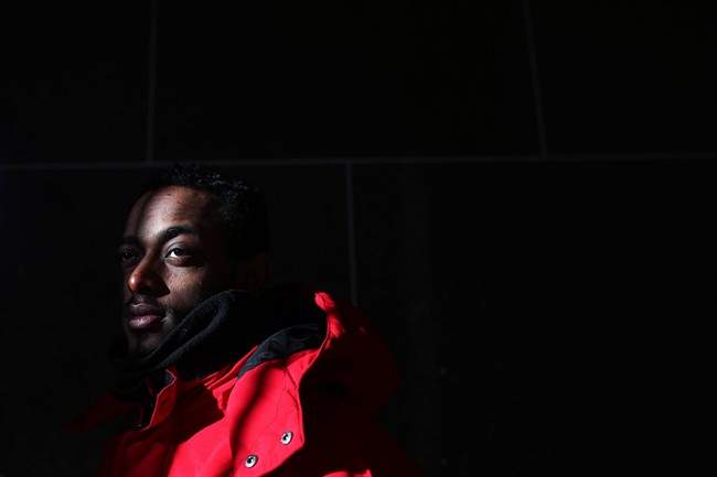 Solomon, an Ethiopian refugee who requested that his real name not be used, poses for a photo in Toronto on Thursday, February 11, 2016. 