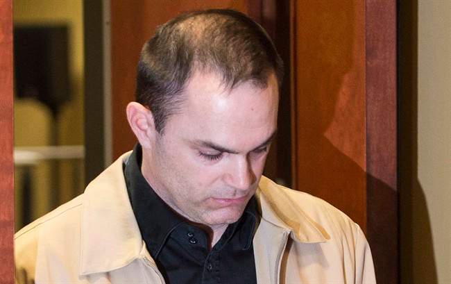In this file photo, Guy Turcotte leaves the courtroom at the Saint-Jérôme courthouse on December 5, 2015. Quebec. Quebec's Court of Appeal rejected Turcotte's bid to reduce his parole eligibility. Thursday, June 28, 2018.