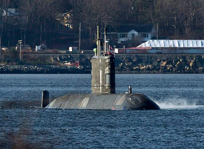 HMCS Windsor, pictured Dec. 14, 2012, was forced to dock in Virginia.