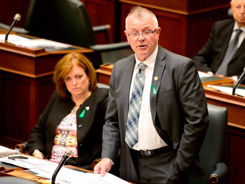 Ontario Labour Minister Kevin Flynn at the legislature in a 2015 file photo.