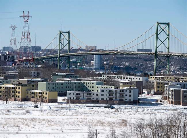 Shannon Park, an abandoned community that once housed mainly military families, is seen in Dartmouth, N.S., on Monday, Feb. 15, 2016.