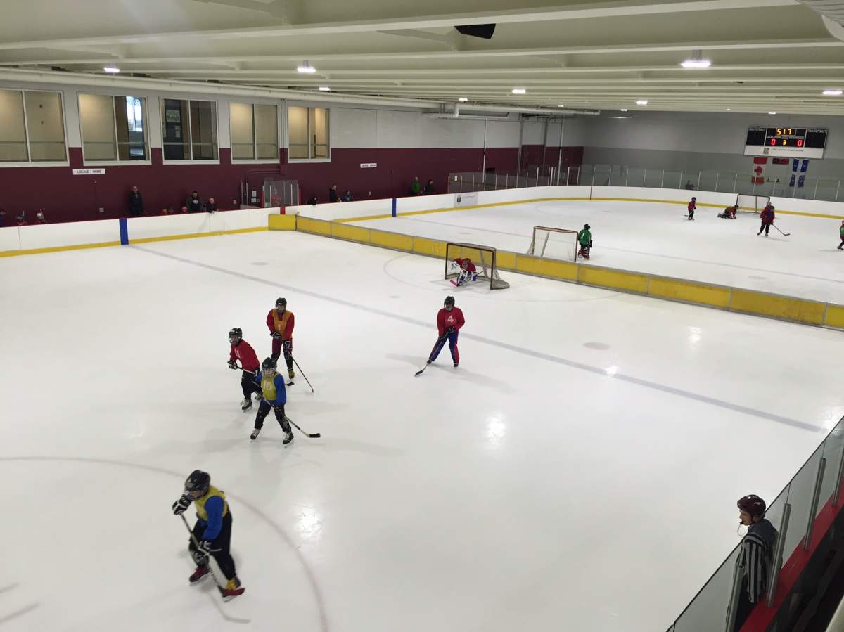 Hockey rink in the Westmount Recreation Centre on February 6, 2016.