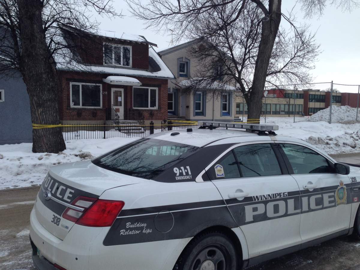Winnipeg police units on scene at 298 Pritchard Avenue Monday afternoon.
